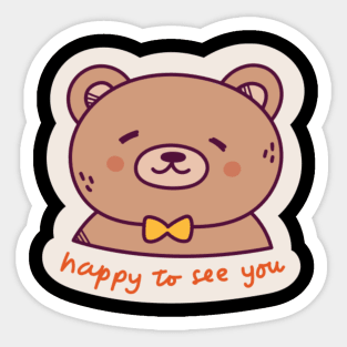 happy to see you funny icones Sticker